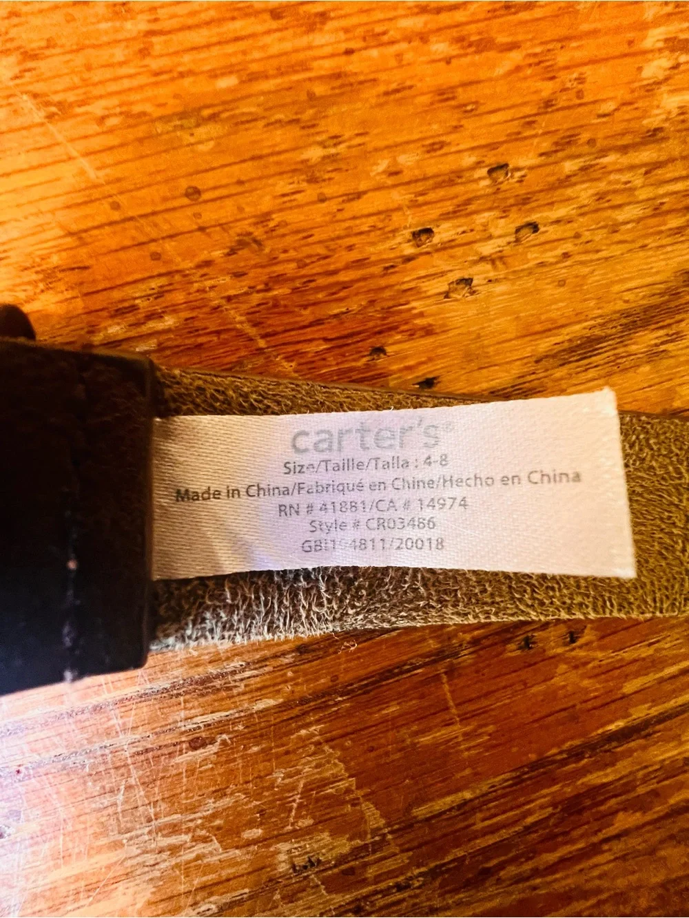Carter’s Classic Brown Belt